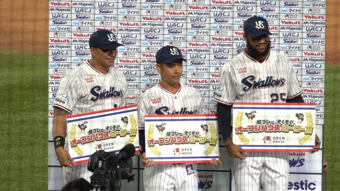 ３連勝！小川泰弘＆オスナ＆サンタナのヒーローインタビュー 東京ヤクルトスワローズ 024/06/05 交流戦