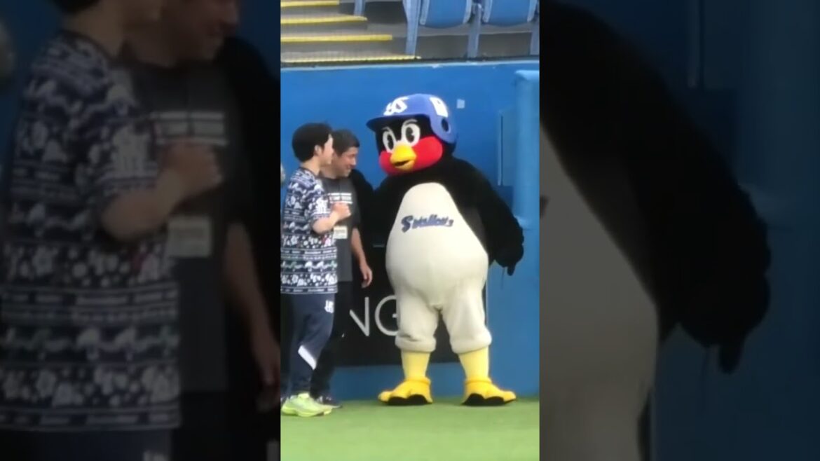 つば九郎、すたっふーをどつくw #東京ヤクルトスワローズ  #つば九郎  #shorts