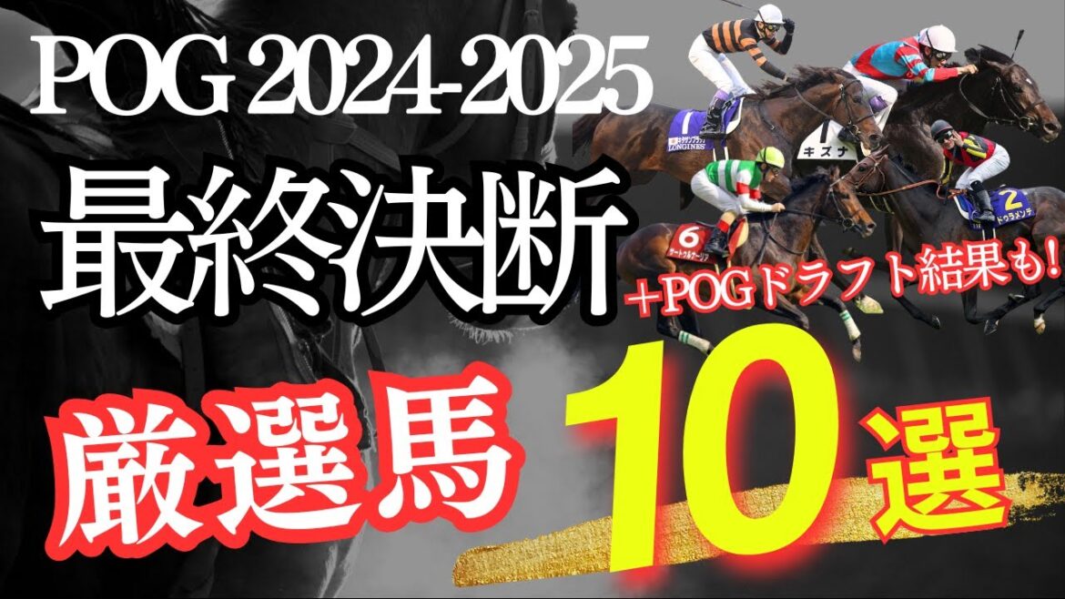 【POG】POG2024-2025「最終決断！厳選馬10頭」+「ドラフト結果発表」【競馬】