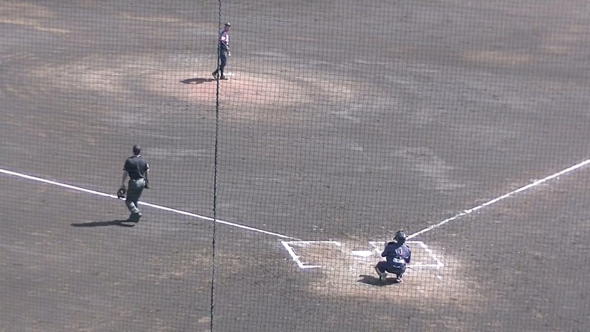 千葉SS元ソフトバンク 岡本直也の投球フォームと球筋（読売ジャイアンツ対 千葉スカイセイラーズ2024年5月17日）