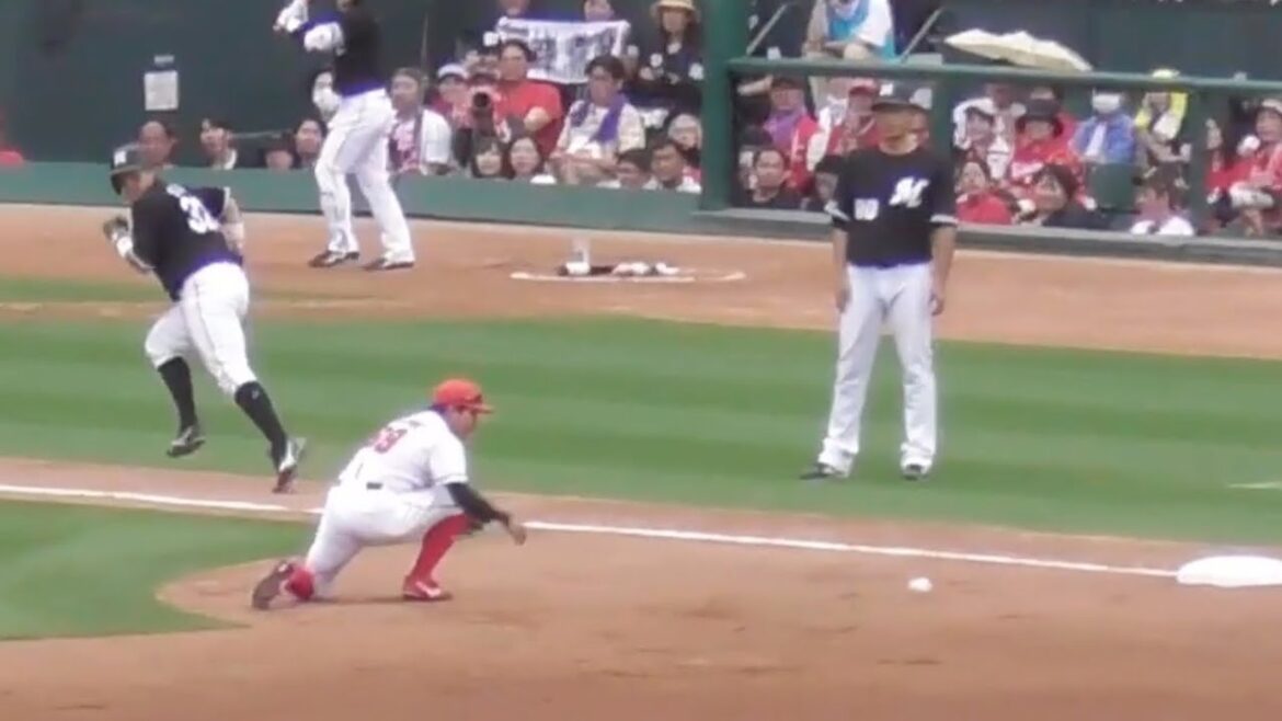 二死二三塁ピンチ、ロッテ萩野の打球を後逸し悔やまれる羽月隆太郎 2024年6月8日