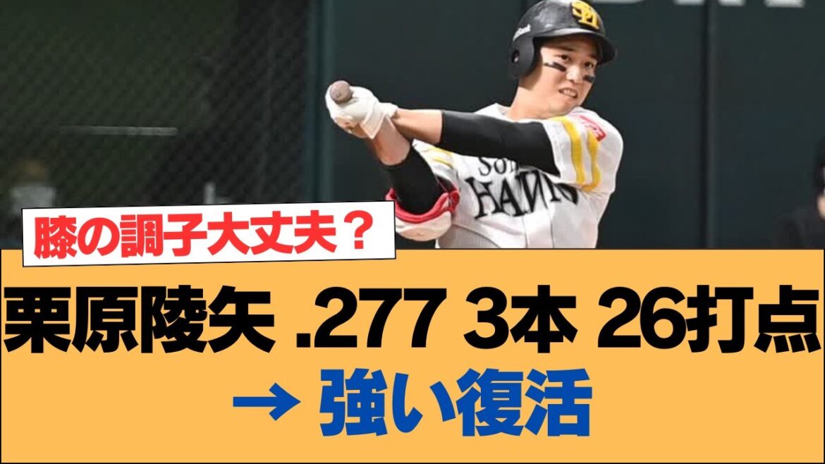 栗原陵矢 .277 3本 26打点→強い復活【栗原陵矢・ホークス・ソフトバンクホークス】