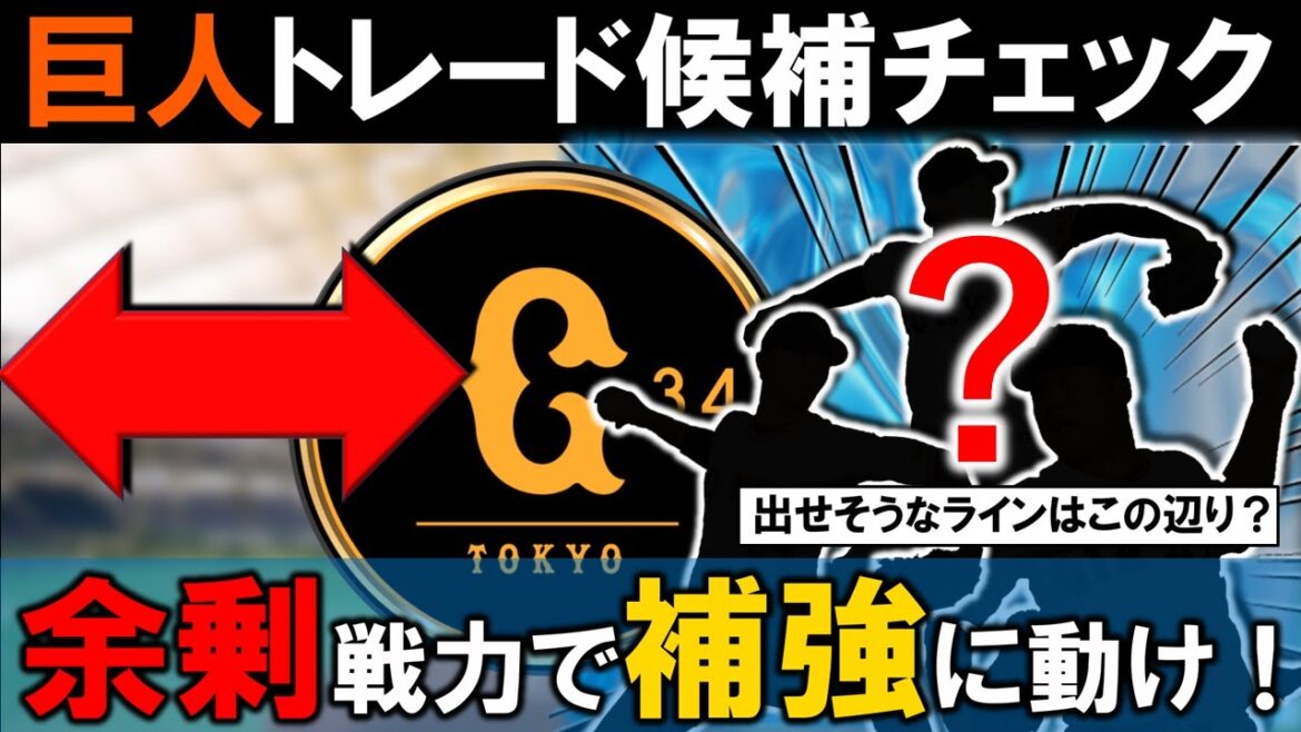 リリーバーが狙い目に！？【巨人トレード候補チェック】あまり１軍で起用の無い、余剰戦力で交流戦後の補強に動け！！１１球団が注目する巨人が出せそうなラインはこの辺りに！？