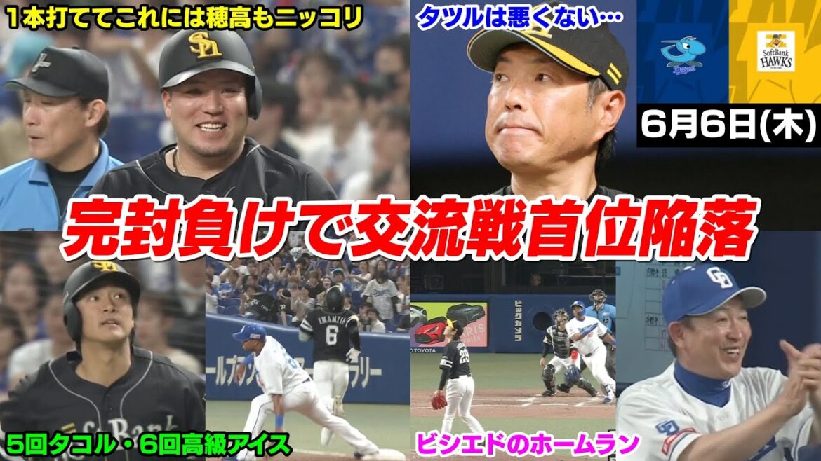 今日の穂高、厳しい展開から完封負けで6連勝ならず。交流戦も首位陥落...【2024/6/6】