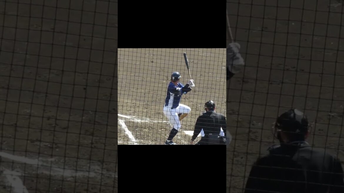 ライオンズ佐藤龍世バッティングフォーム［読売ジャイアンツ対 西武ライオンズ 2軍 2024年3月10日］