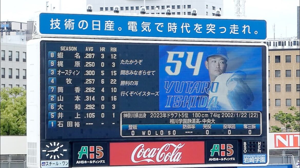 【石田裕太郎選手】プロ初登板初先発スタメン発表【横浜DeNAベイスターズ 2024/6/2】