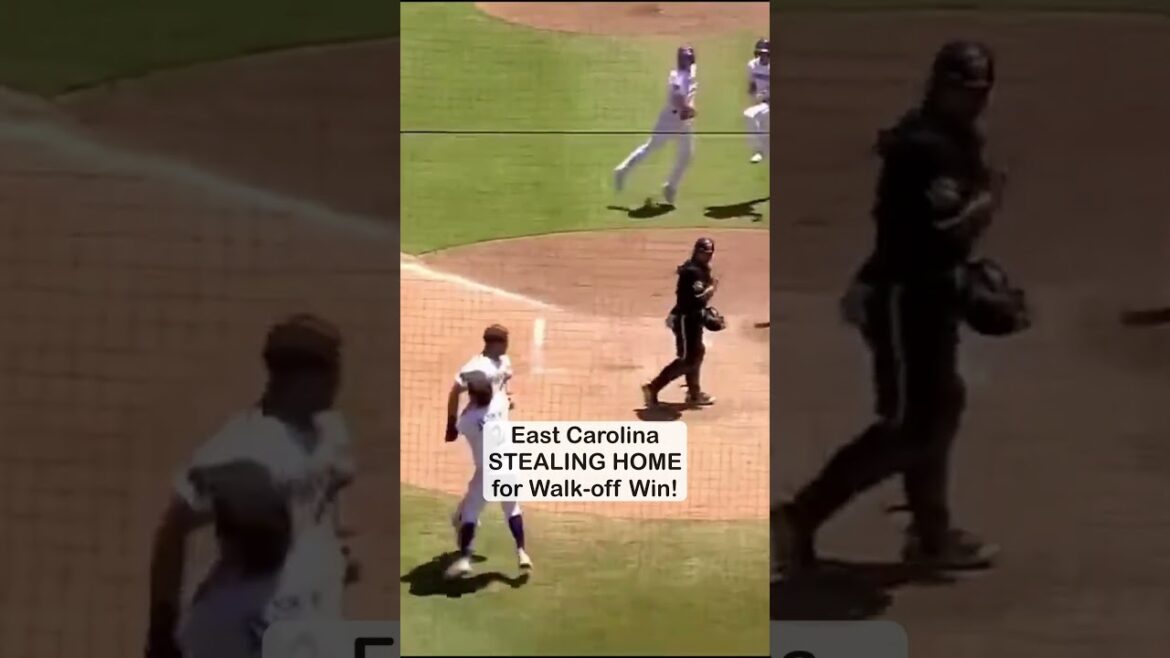 East Carolina WALKOFF STEAL OF HOME #ncaabaseball #eastcarolina #baseball #highlights