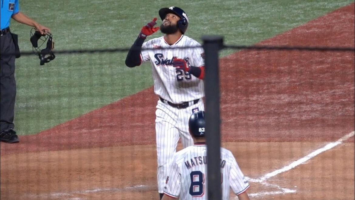 超特大！サンタナの第8号ソロホームランで同点！今度はホームを踏めました！東京ヤクルトスワローズ 2024/06/07 交流戦