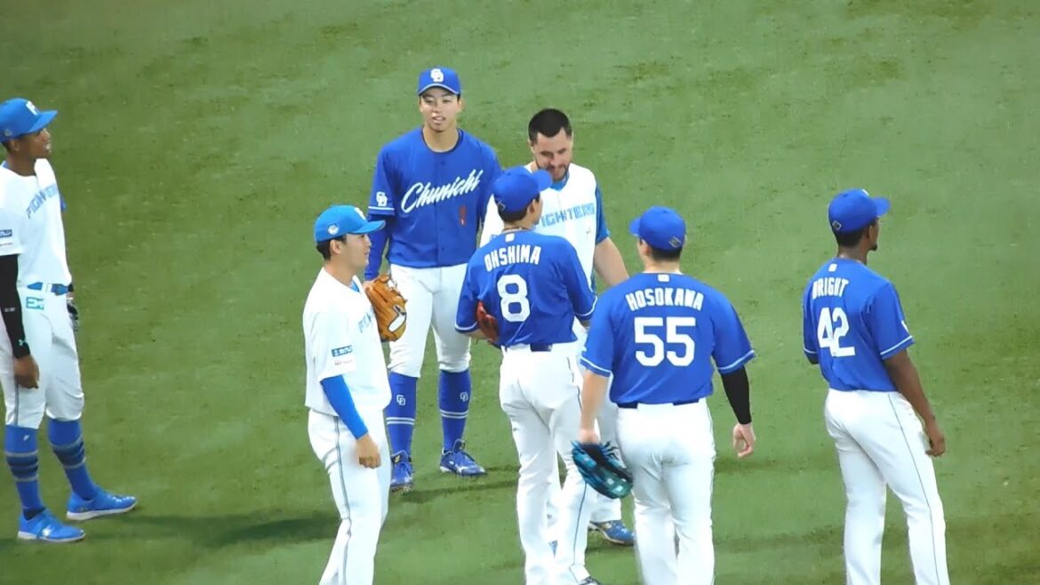 【日本ハムvs中日】郡司裕也選手・マルティネス選手他、古巣ドラゴンズ選手との交流  2024年6月11日