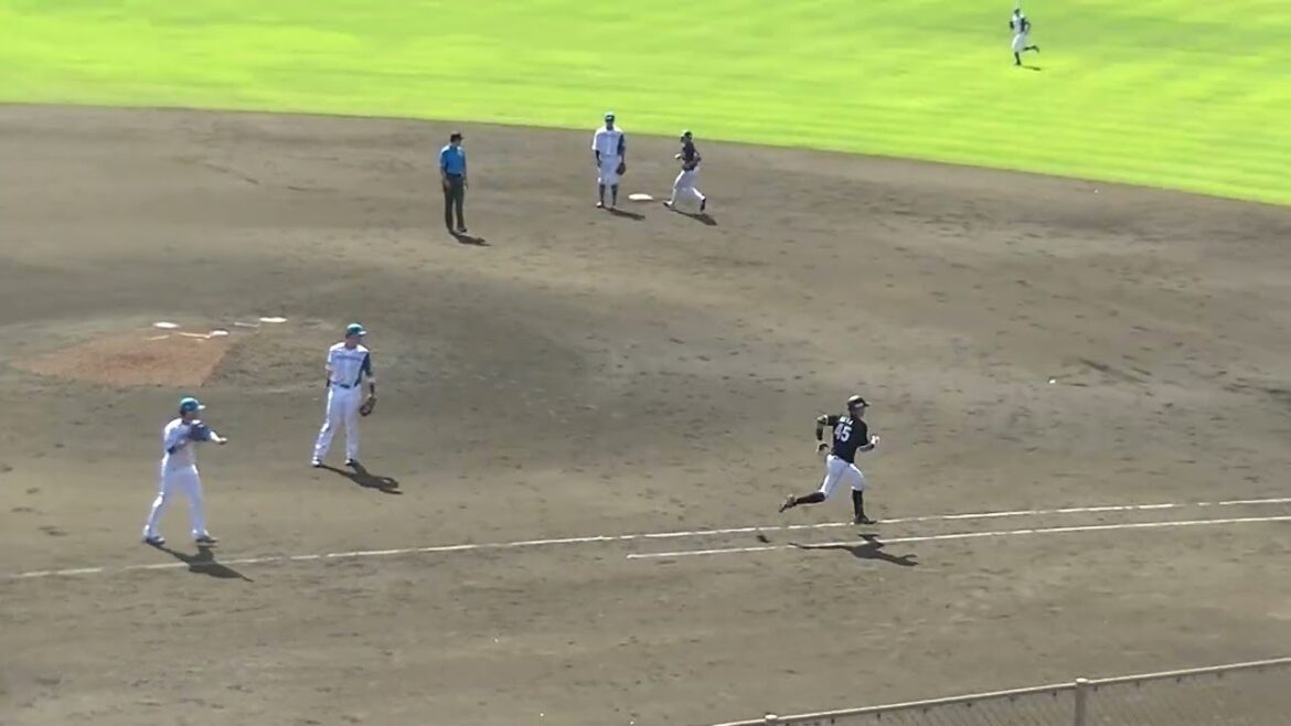 植田将太が送りバントで松石信八がレフトへヒット（2024年6月5日 日本ハムファイターズ 対 千葉ロッテマリーンズ イースタン）