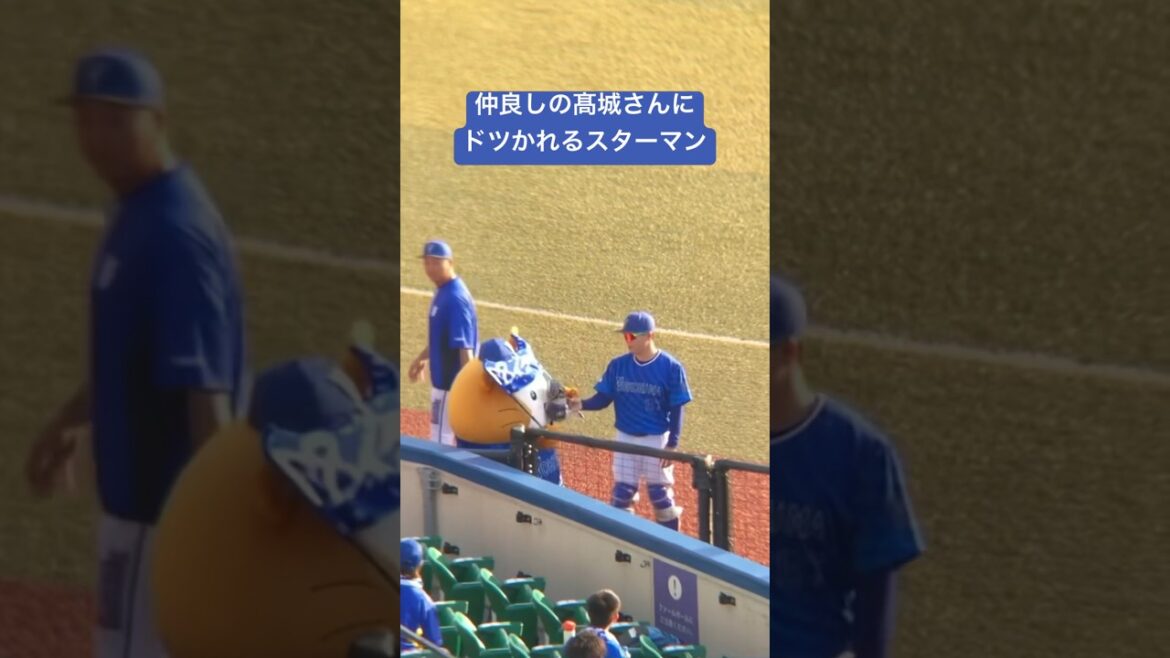 仲良しの髙城さんにグラブでドツかれるスターマン #shorts