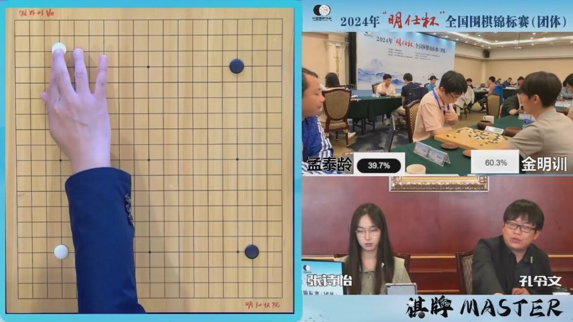 2024年6月7日明仕盃全國圍棋賽第七輪 孟泰齡 vs 金明訓(解說:孔令文 & 張詩怡)