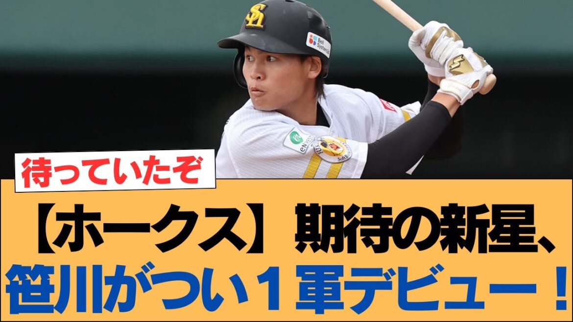 【ホークス】期待の新星、笹川がつい１軍デビュー！【ソフトバンクホークス】#ソフトバンクホークス #ソフトバンク #ホークス #プロ野球ニュース
