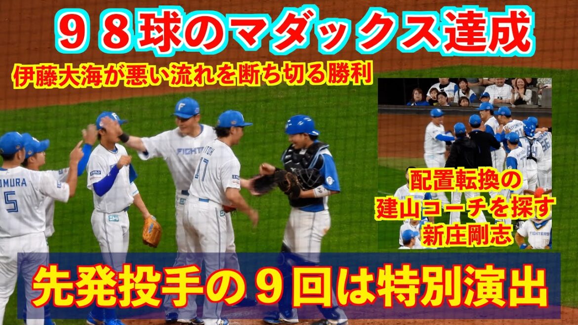 【20240612】特別演出発動。完投目指して伊藤大海が登場曲で登場！〜一丁締めまで