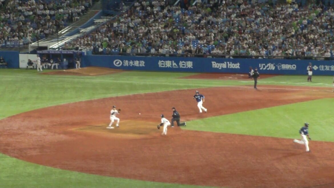 西武 蛭間拓哉 ゲッツー崩れで1点　ヤクルト vs 西武　2024年6月6日(木)　神宮球場