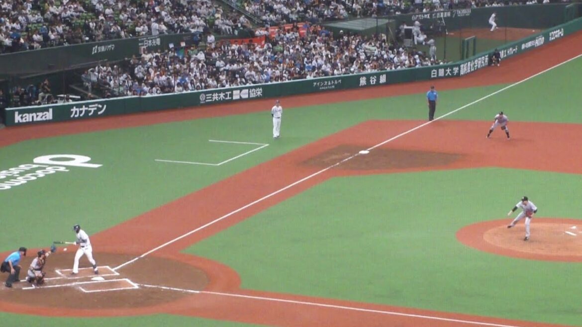 西武 外崎修汰 デッドボール　西武 vs 巨人　2024年6月2日(日)