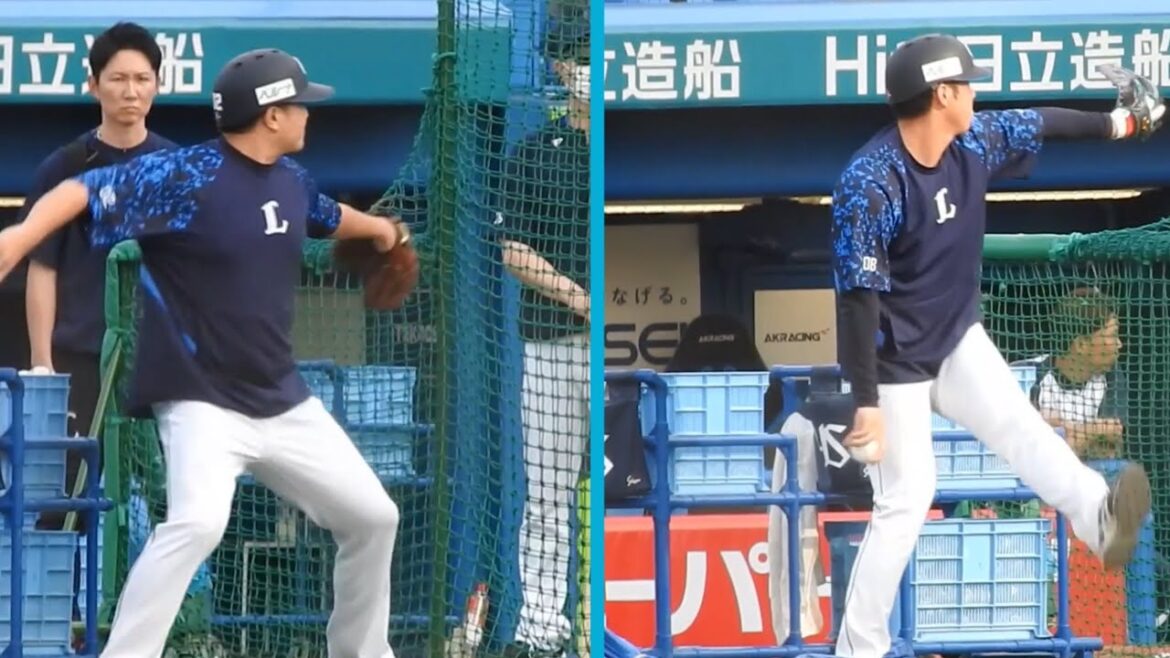 打撃投手 森内壽春&國場翼 ピッチングフォーム スロー再生あり2024/06/06 ヤクルト対西武【埼玉西武ライオンズ】【東京ヤクルトスワローズ】【明治神宮球場】