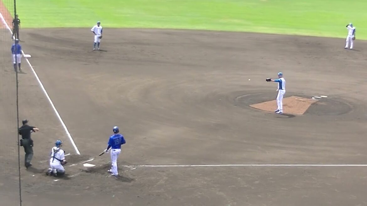 高卒ルーキー高見澤郁魅（敦賀気比）を打ち取るバーヘイゲン【日本ハムファイターズ対 横浜DeNAベイスターズ2024年5月8日】