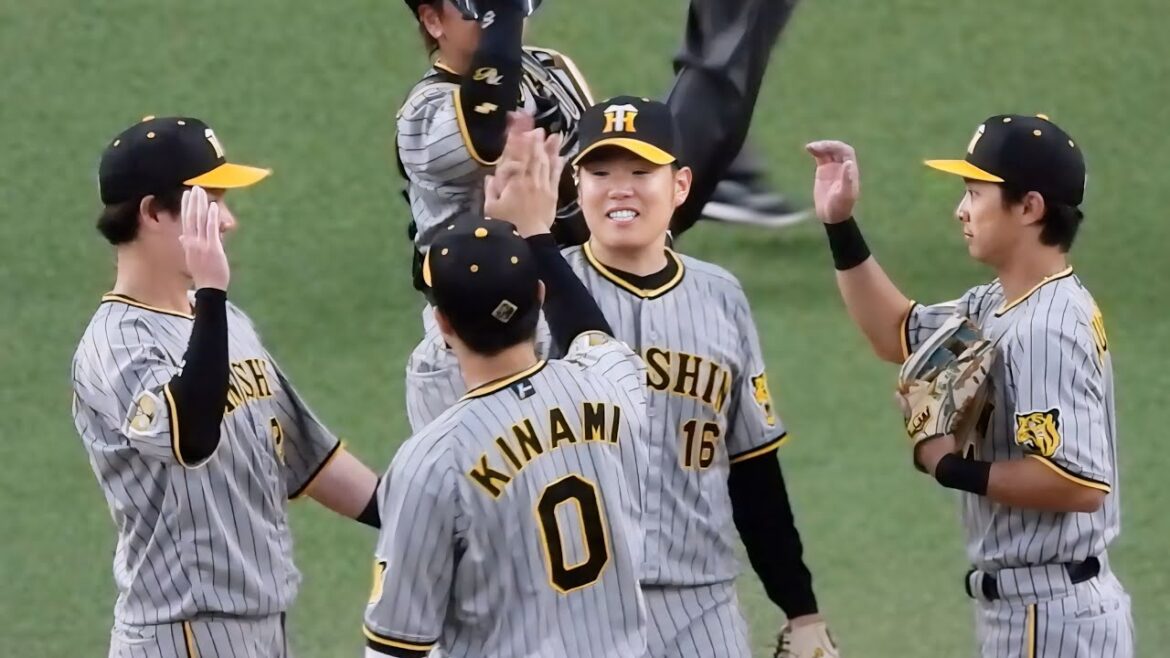【勝利のハイタッチ】最後は西勇輝が完封で締めた！阪神タイガース、投打ガッチリ噛み合い連敗ストップ！ 2024.6.13