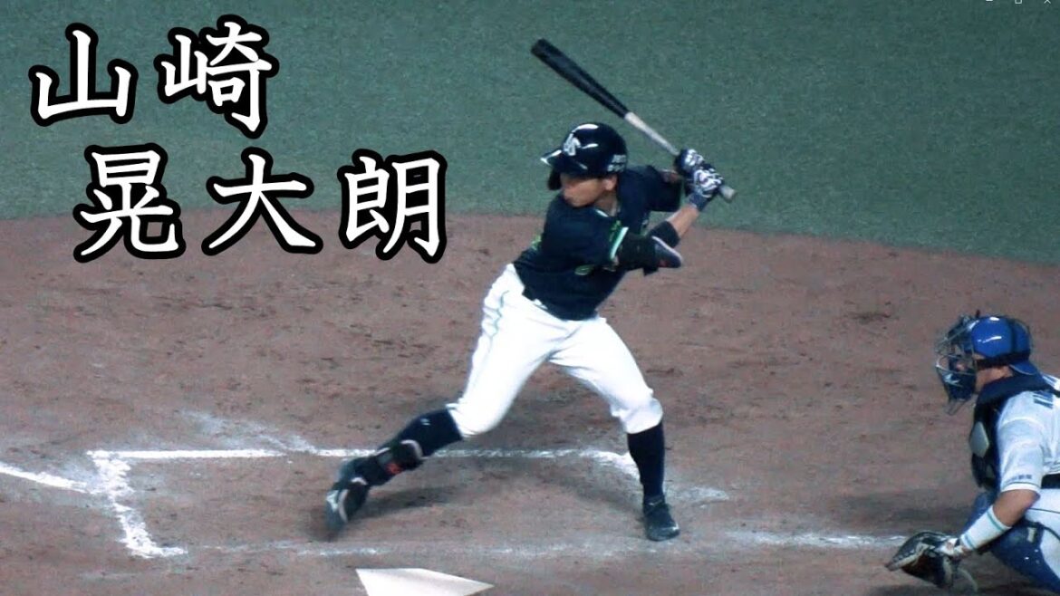 [ヤクルト] 山崎晃大朗 打撃フォーム (スローモーション付)