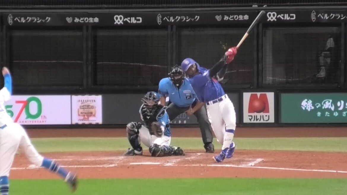 -2024.06.13-【NPB】５回表 カリステ 貴重な援護点 バックスクリーン横へソロアーチ！ 間近に着弾でヒヤッ 中日ドラゴンズ（vs北海道日本ハム）