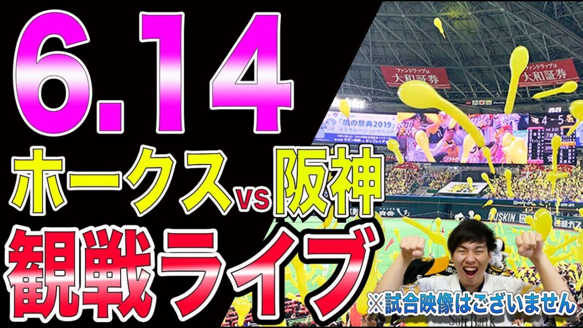 【交流戦】ソフトバンクホークスvs阪神タイガースの観戦ライブ！※試合映像はございません