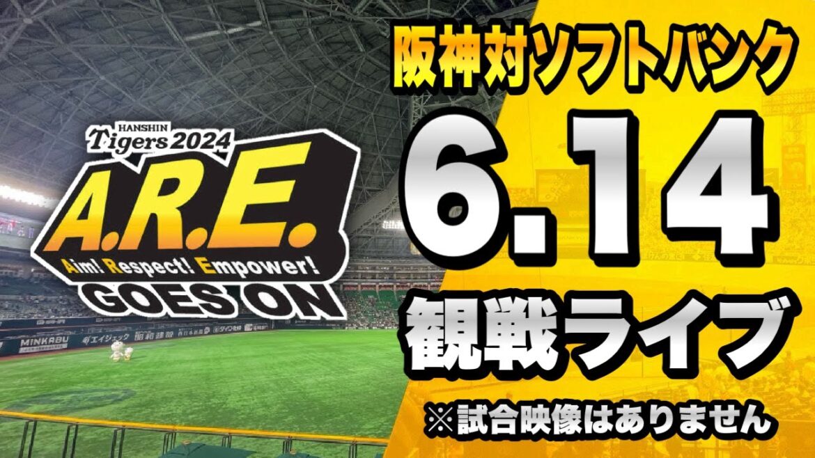 【阪神ファン集合】6/14 阪神タイガース 対 福岡ソフトバンクホークスのセ・パ交流戦を一緒に観戦するライブ。【プロ野球】 【阪神ファン集合】6/14 阪神タイガース 対 福岡ソフトバンクホークスのセ・パ交流戦を一緒に観戦するライブ。【プロ野球】