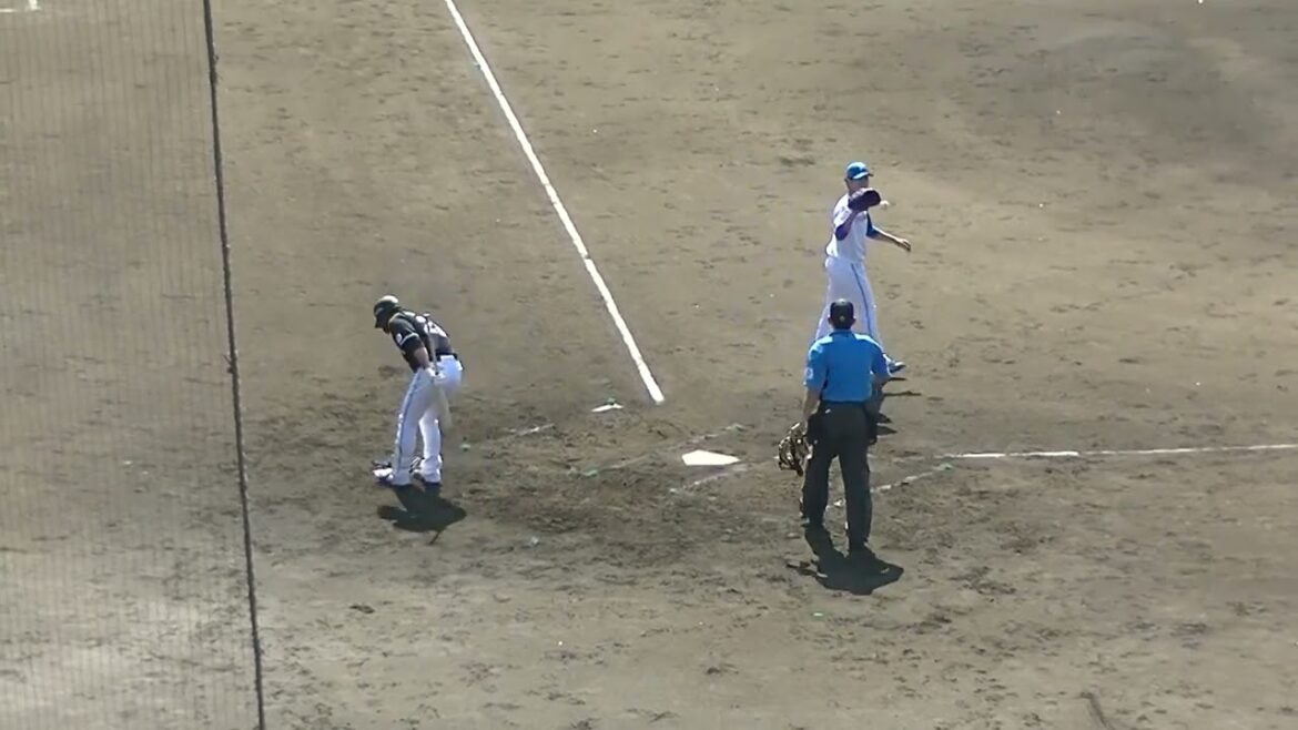 チャンスで石川慎吾 暴投で1点とさらにヒットで繋ぐ（2024年6月5日 日本ハムファイターズ 対 千葉ロッテマリーンズ イースタン）