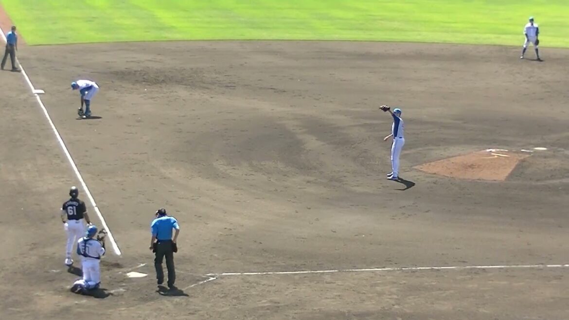 ロッテ山本大斗が強烈なヒットを放つ（2024年6月5日 日本ハムファイターズ 対 千葉ロッテマリーンズ イースタン）