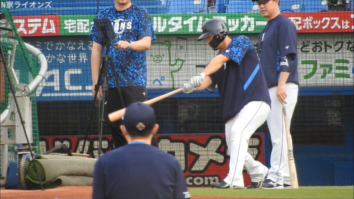 柘植世那打撃指導でコツを掴む！？2024/06/06 ヤクルト対西武【埼玉西武ライオンズ】【東京ヤクルトスワローズ】【明治神宮球場】