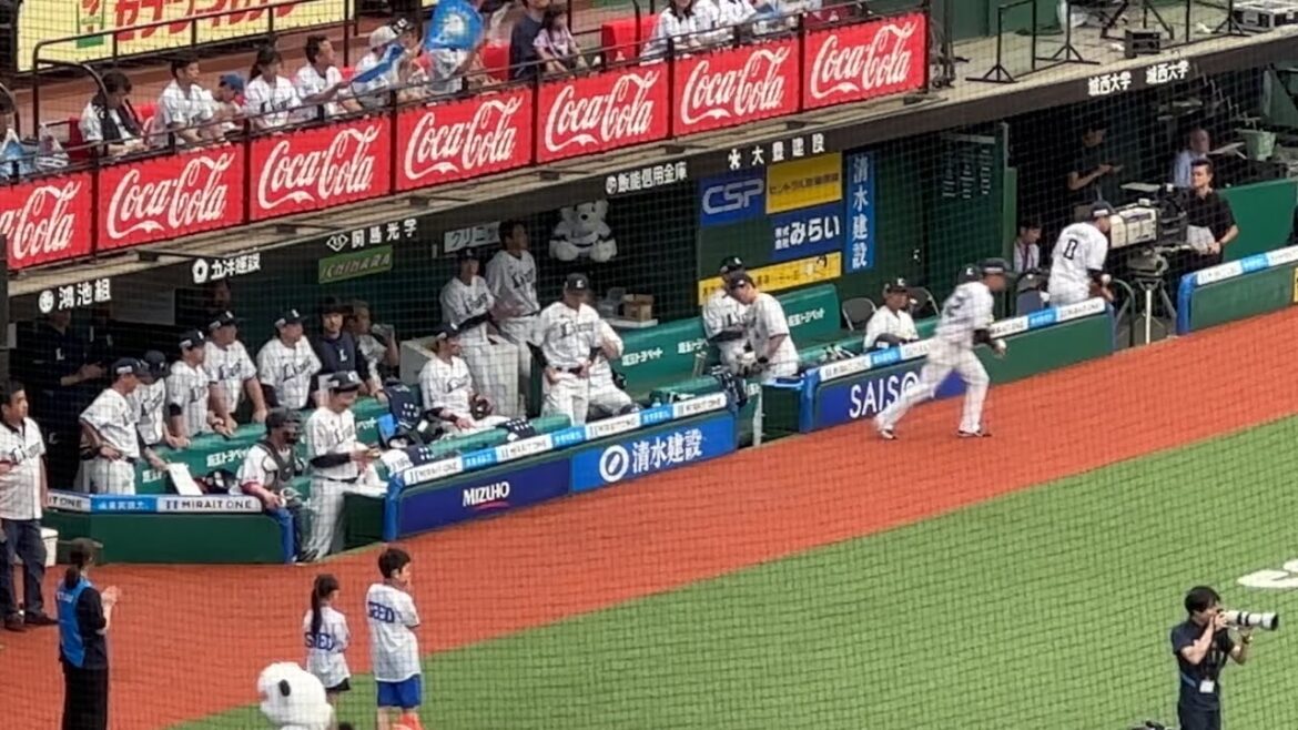 【松井稼頭央監督 最後の試合】ライオンズ試合開始スタメン選手登場時のベンチの様子【西武vsオリックス】2024/5/26 【松井稼頭央監督 最後の試合】ライオンズ試合開始スタメン選手登場時のベンチの様子【西武vsオリックス】2024/5/26