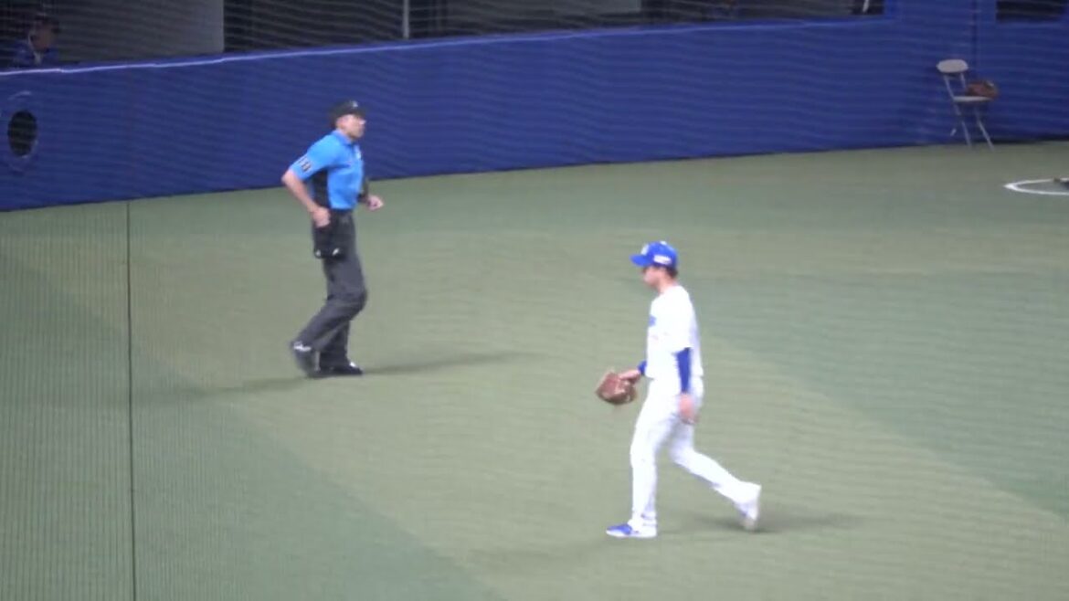 中日ドラゴンズ 柳裕也投手が降板→藤嶋健人投手が登板 投球練習 2024/6/6 VS 福岡ソフトバンクホークス