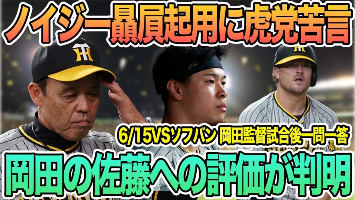 【ノイジーの贔屓起用に虎党から苦言続出】岡田監督が語った佐藤への評価　岡田監督一問一答　　＃阪神　＃阪神タイガース 　 #岡田監督 　#ノイジー 　 ＃一問一答　＃ソフトバンク　＃佐藤輝明