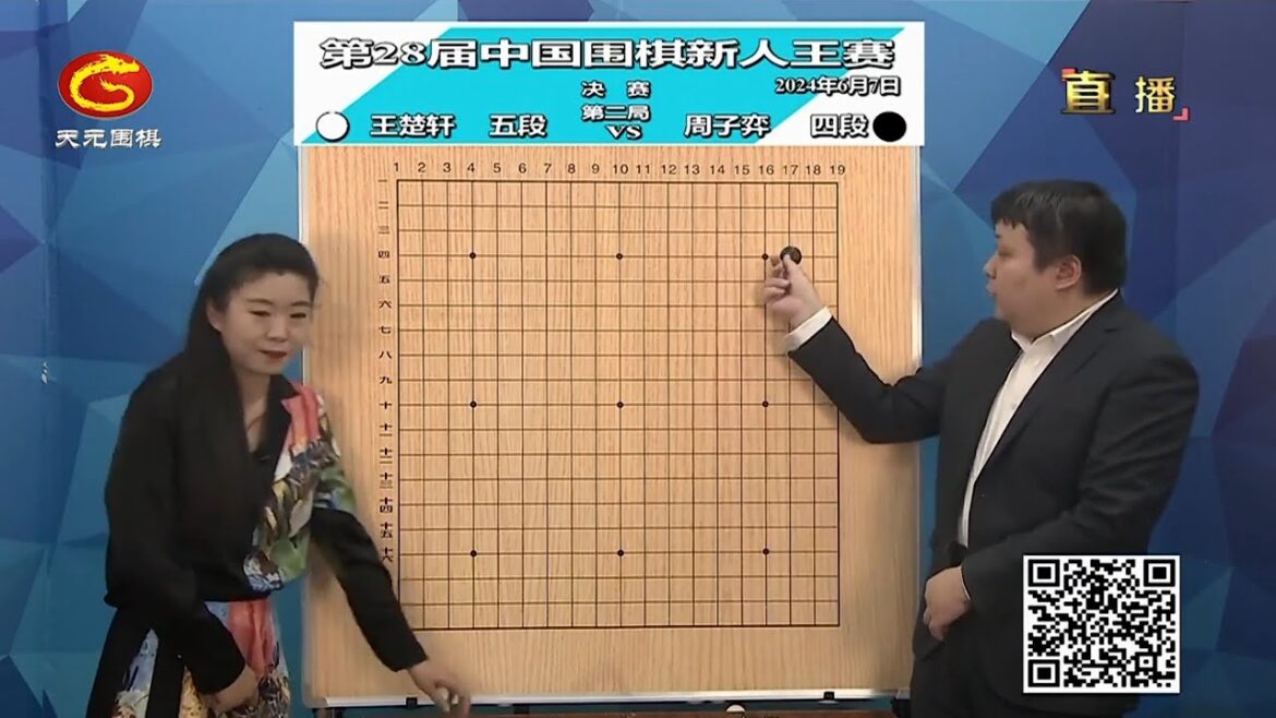2024年6月6日天元圍棋解說第28屆馬橋盃新人王決賽第二局 王楚軒 vs 周子奕(彭荃 & 楊梓)