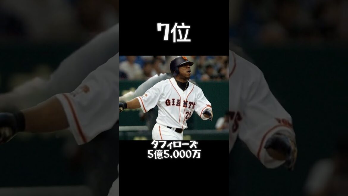 【読売ジャイアンツ】歴代年俸ランキングTOP10 #shorts
