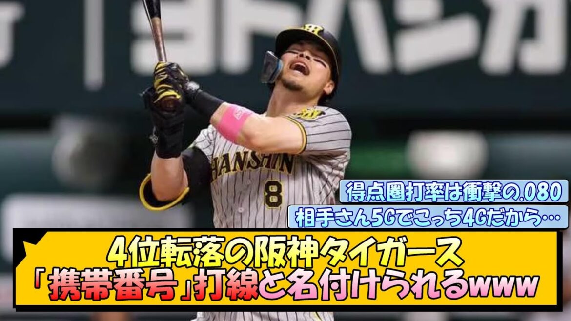 4位転落の阪神タイガース「携帯番号打線」と名付けられるwww【なんJ/2ch/5ch/ネット 反応 まとめ/阪神タイガース/岡田監督】
