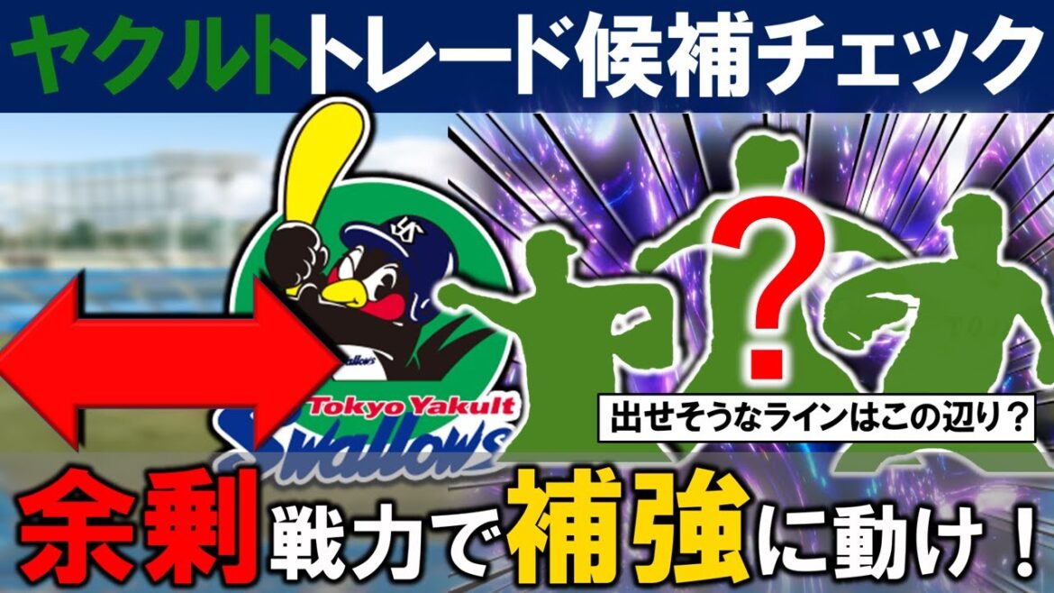 実績ある先発投手が狙い目に！？【ヤクルトトレード候補チェック】あまり１軍で起用の無い、余剰戦力で交流戦後の補強に動け！！１１球団が注目するスワローズが出せそうなラインはこの辺りに！？