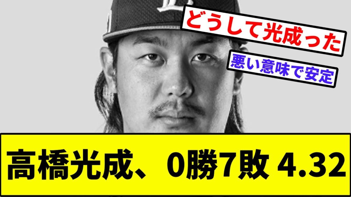 【厄落としで髪を切ろう】髙橋光成、0勝7敗 4.32【なんJ反応】【プロ野球反応集】【2chスレ】【1分動画】【5chスレ】【西武ライオンズ】【タマブラ】【パリーグ】