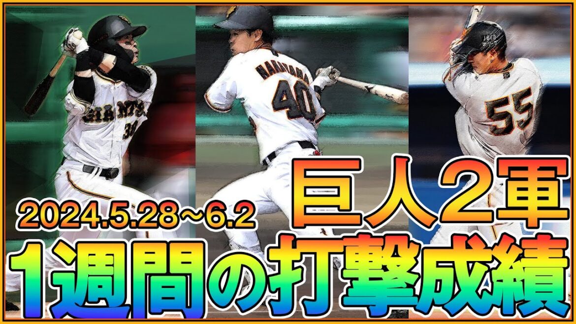 中山が絶好調!【巨人】2軍野手 1週間の打撃成績 5/28~6/2 #中山礼都 #秋広優人 #岡田悠希 中山が絶好調!【巨人】2軍野手 1週間の打撃成績 5/28~6/2 #中山礼都 #秋広優人 #岡田悠希