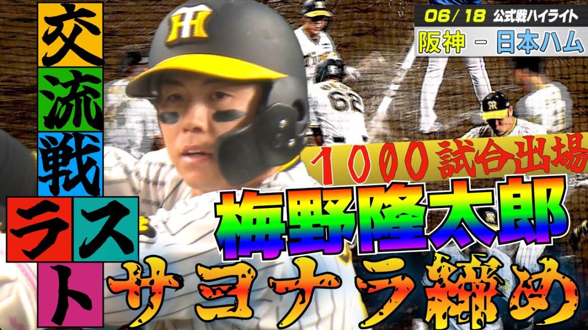【6/18 阪神-日本ハム】これぞ1000試合出場の威圧感！梅野隆太郎がサヨナラ勝ちを呼び込む！！