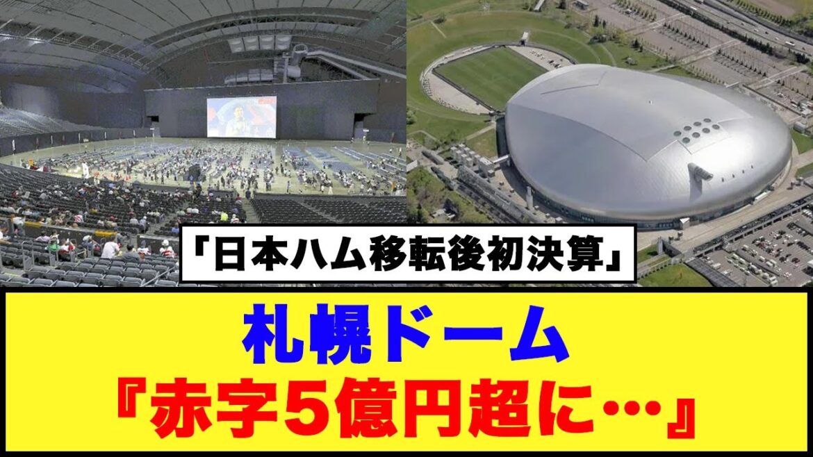札幌ドーム『赤字5億円超に…』「日本ハム移転後初決算」【ネットの反応】#札幌ドーム #日本ハムファイターズ #札幌市 札幌ドーム『赤字5億円超に…』「日本ハム移転後初決算」【ネットの反応】#札幌ドーム #日本ハムファイターズ #札幌市