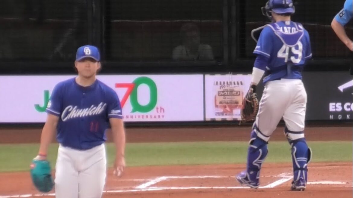 -2024.06.12-【NPB】６回裏 小笠原慎之介 ボール判定に納得いかず何度も首をかしげる… 中日ドラゴンズ（vs北海道日本ハム）