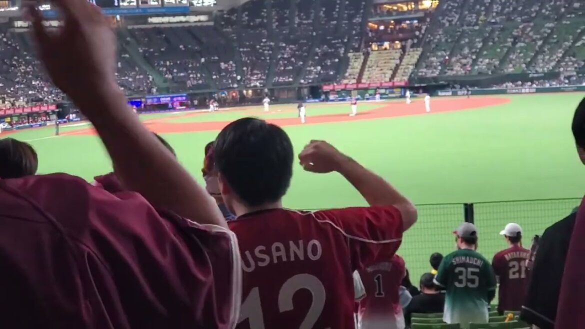 20240510　｢辰己！辰己！辰己！コール｣で後押し→ﾋｯﾄを放つ辰己涼介　5回表　東北楽天ｺﾞｰﾙﾃﾞﾝｲｰｸﾞﾙｽ@ﾍﾞﾙｰﾅﾄﾞｰﾑ･外野ﾗｲﾄ 西武ﾄﾞｰﾑ