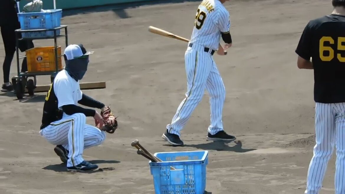 【お茶目】投手ノック不参加のマルティネス 審判と捕手役を勝手出る