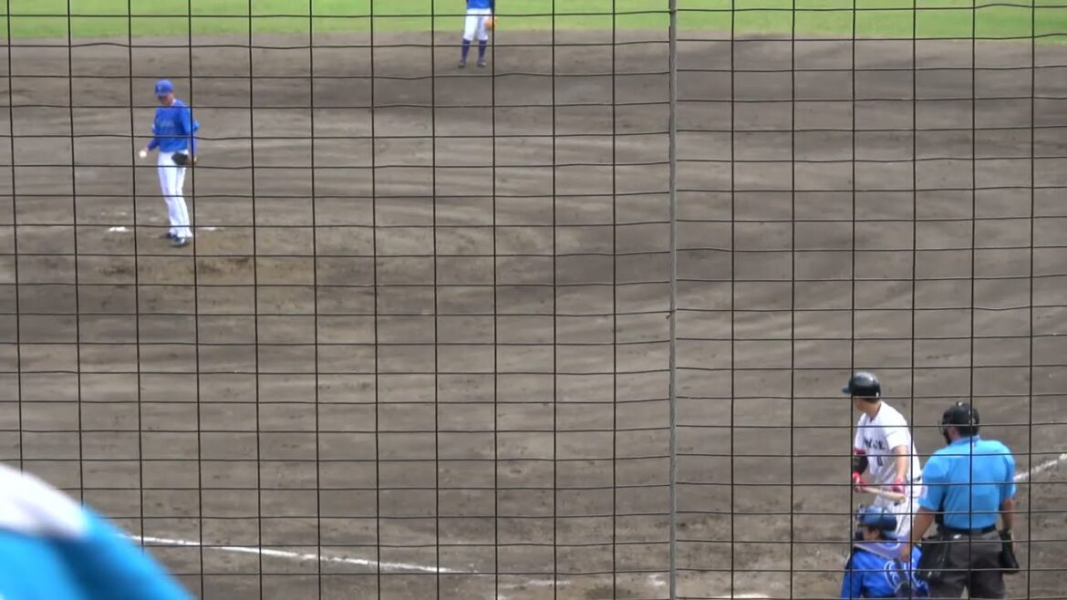 くふうハヤテベンチャーズ 深谷力選手 第2打席 ライトフライ VS 横浜DeNAベイスターズ 石田裕太郎投手 2024/5/29 ちゅーるスタジアム