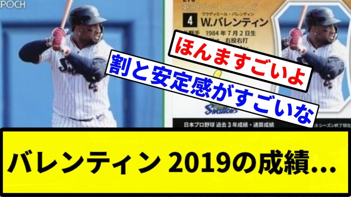 【すごすぎて草】バレンティン 2019の成績...【プロ野球反応集】【1分動画】