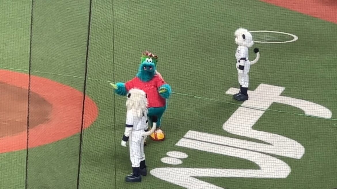 スラィリーがベルーナドームに来場！レオ＆ライナと交流戦【西武vs広島】2024/6/12 セパ交流戦14戦目