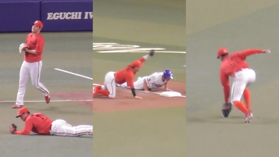 一人ゲッツーを完成させる小園海斗！華麗なプレーで失点を阻止する守備陣ハイライト！2024年6月21日