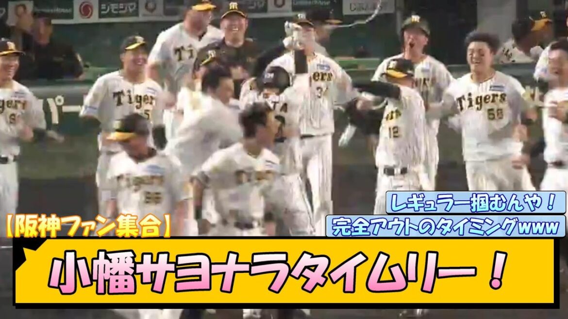 【阪神ファン集合】小幡サヨナラタイムリー！【なんJ/2ch/5ch/ネット 反応 まとめ/阪神タイガース/岡田監督/小幡竜平】