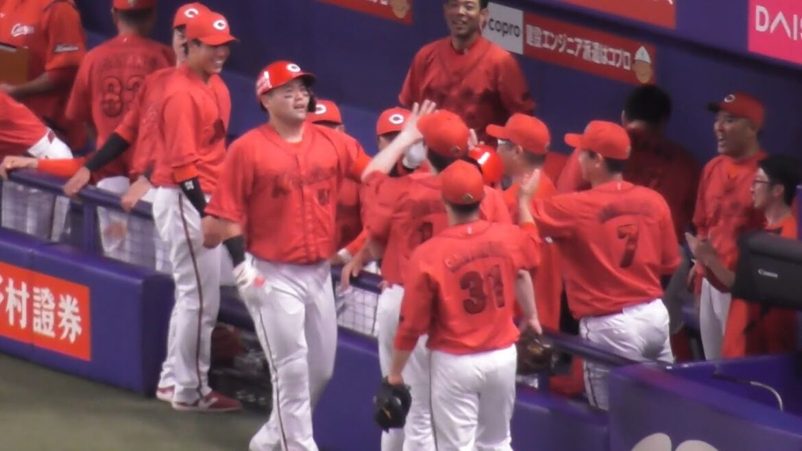 仕留めた末包昇大！レフトスタンドへ決勝2ランホームラン！2024年6月22日
